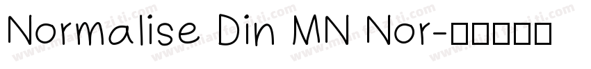Normalise Din MN Nor字体转换